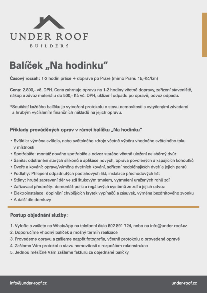 rekonstrukce před prodejem
